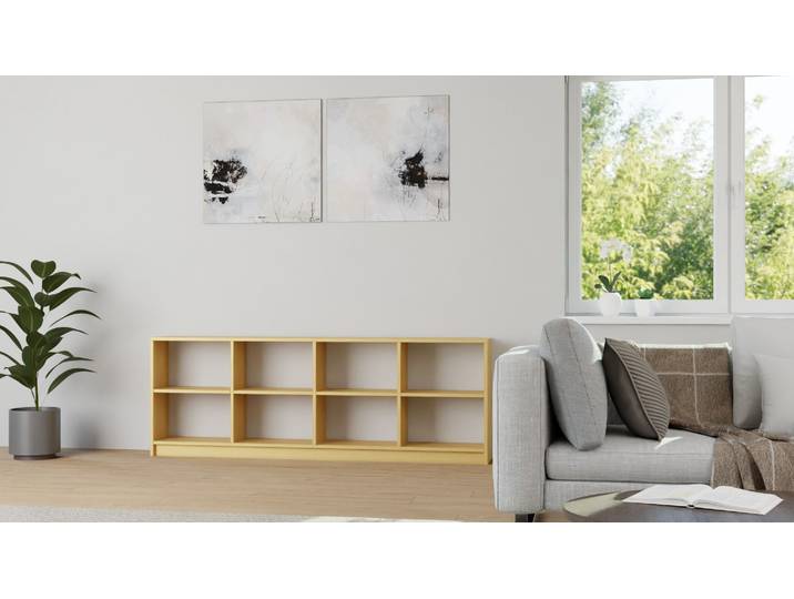 Niedriges Regal aus Massivholz Buche Natur geölt