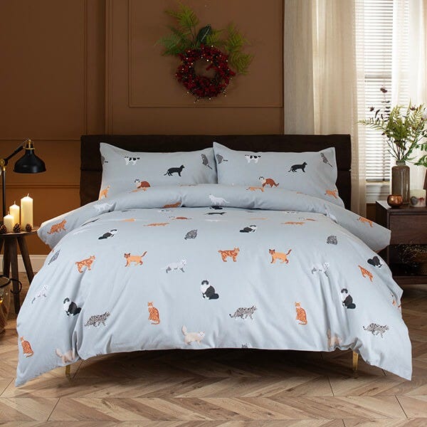 Deyongs Top Cat Duvet Set Grey
