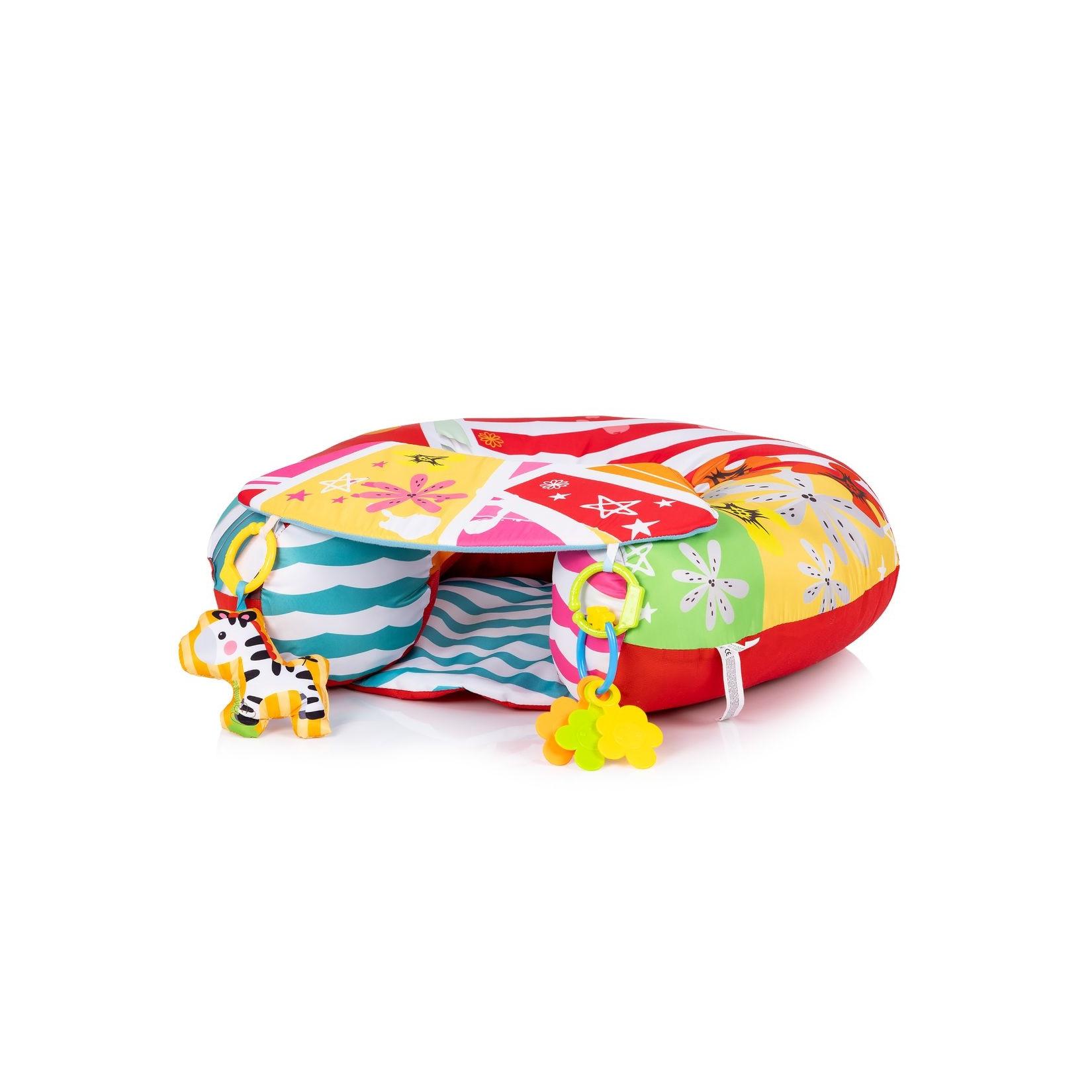 Chipolino Babykissen 2 in 1, Spielkissen, Greiflinge, Kuschelkissen, Sitzkissen bunt