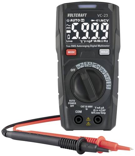 VOLTCRAFT VC-23 Hand-Multimeter kalibriert (ISO) digital CAT III 600V Anzeige (Counts): 6000