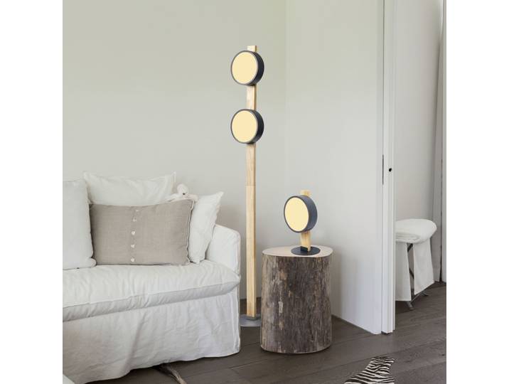 ANDAS LED Stehlampe Fjälla , grau (anthrazit), 2, Ø 18cm H: 145cm, 1 Stk., Leuchten, Treiber tauschbar, Leuchtmittel fest verbaut, 3-stufen schaltbar, LED Stehlampe