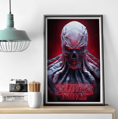 Inspire Curations Stranger Things Canvas Poster Retro TV Show Wall Art For Bedroom & Cafe Decor z4 40x50cm
