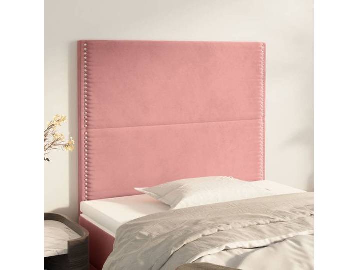Tête de Lit Meubles de Chambre à Coucher Accessoires de Lit Simple Têtes de Cadre de Lit Intérieur Rose 80x5x118/128 3116227