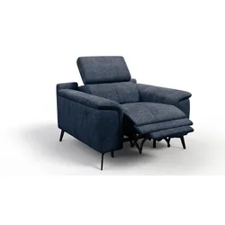 SESSEL FIERO mit Relaxfunktion, dunkelblau