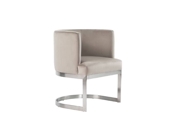 Lasco Esszimmerstuhl - Taupe - Basis Silber