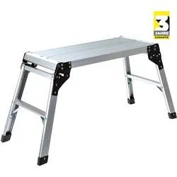 Craftfull Arbeitsplattform CF-107A, klappbar, Sicherheitsbügel, Arbeitspodest aus Aluminium, 150 kg (Silber/Schwarz)
