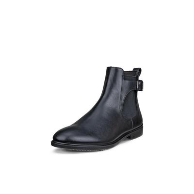 Chelseaboots ECCO "ECCO DRESS CLASSIC 15", Damen, Gr. 36, schwarz, Leder, Schuhe Chelseaboots, Schlupfboots, Stiefelette, Business-Boots mit Stretcheinsätze