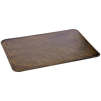 Bodenschutzplatte FIREFIX, grau (messingfarben), B:79,5cm H:0,5mm L:60cm, Blech, Bodenschutzplatten