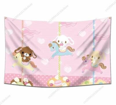 Inspire Select Sugarbunnies Cartoon Tapestry Wall Hanging Cute Aesthetic Fabric Poster For Bedroom & Home Decor 1 39 28 In