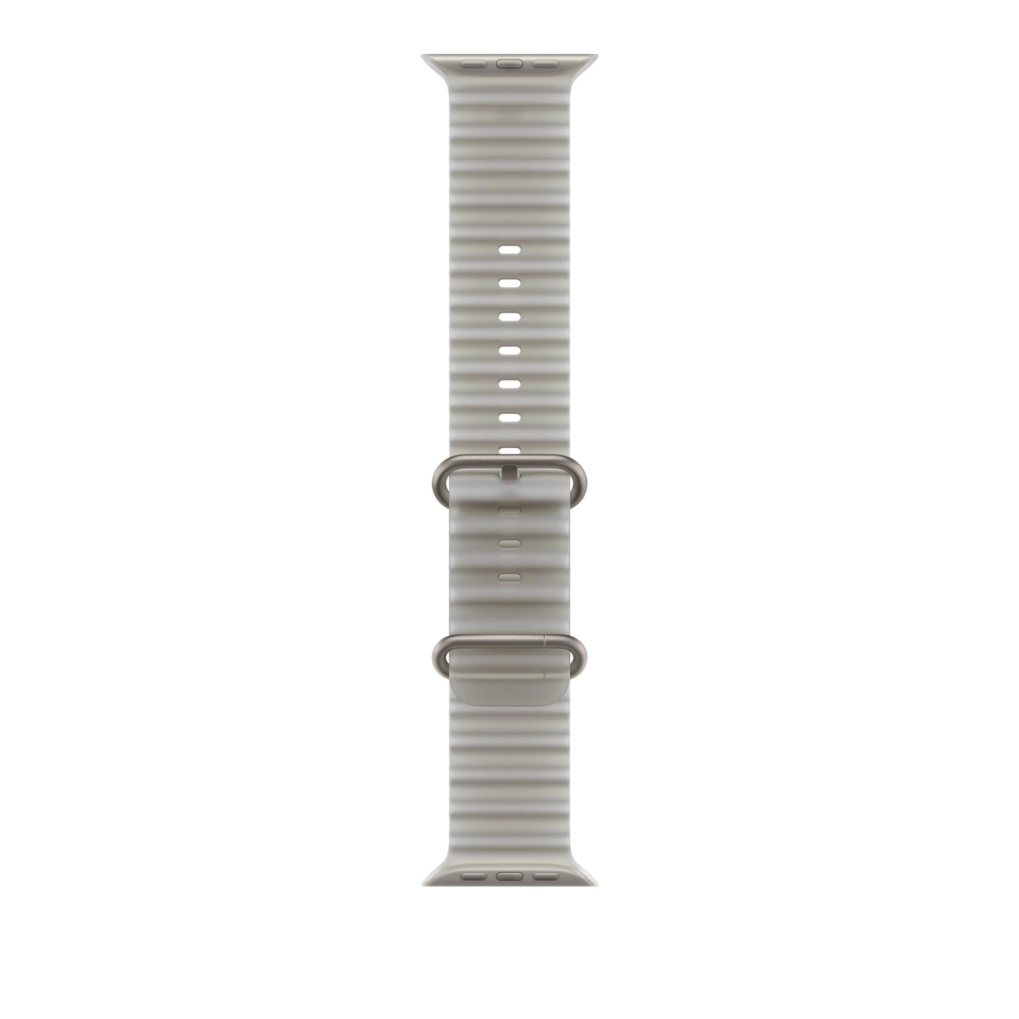 Apple 49mm Ocean Armband Halbtransparentes Grau - Titan Natur
