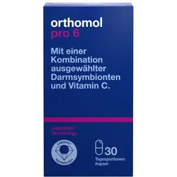 orthomol pro 6 - mit einer Kombination ausgewählter Darmsymbionten und Vitamin C - Kapseln