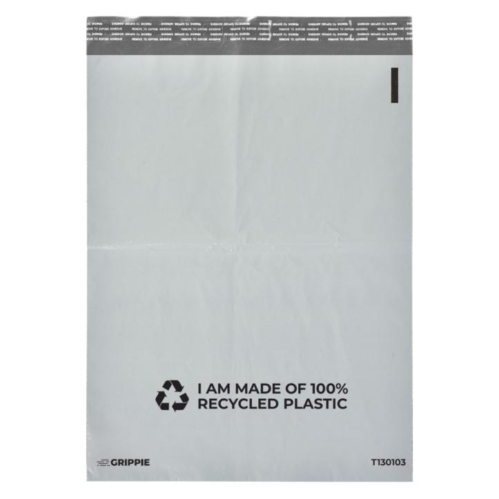 Grippie Green Staples Grippie Postpose 100% Genanvendt 230x325mm Enkel Limstrimmel 100 Pak Hvid (100x) (T130102)