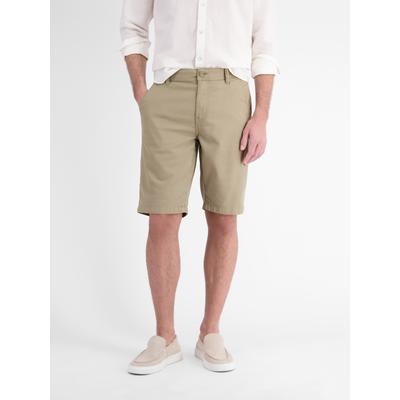Shorts LERROS "Bequeme Shorts aus griffiger Baumwolle mit Stretchanteil", Herren, Gr. 31, gravel beige, 98% Baumwolle, 2% Elasthan, Hosen Shorts