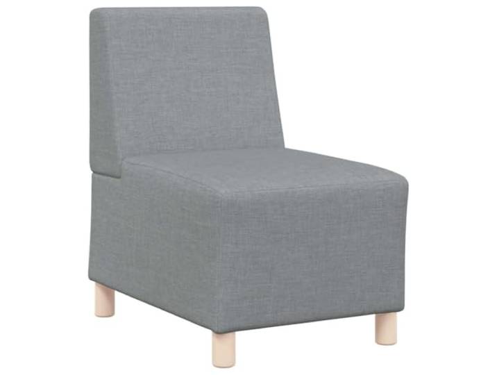 Coespram Modulares Sessel Element Armlehnenlos Hellgrau 55x74x82 cm Flexibles Einzelmodul ohne Armlehne für Wohnzimmer und Schlafzimmer, bequemer Sitz mit stabilem Holzgestell.