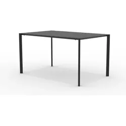 Robuster Gartentisch Fox 140x90 cm schwarz NE