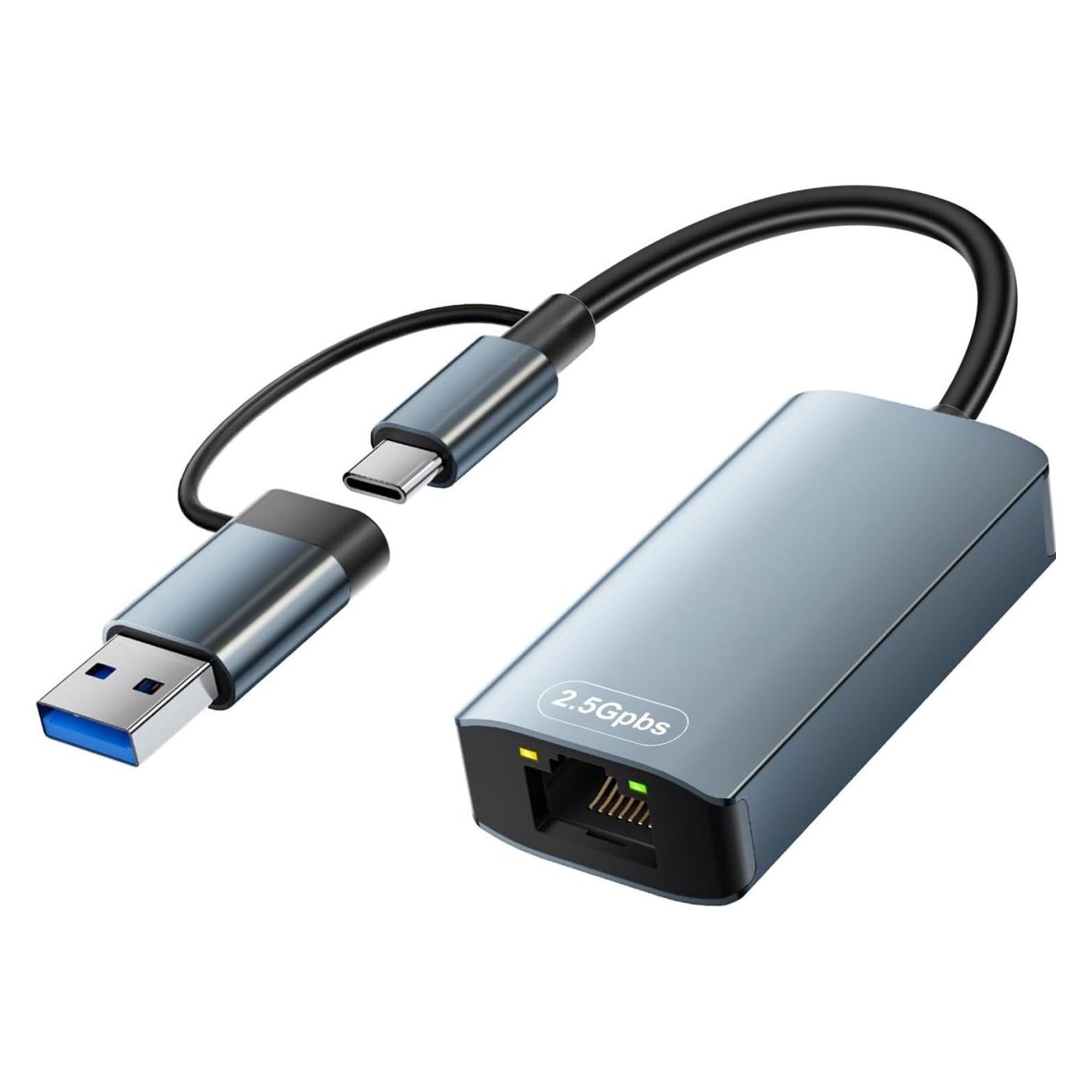 PowerGuard RTL8156B USB 3.0 / USB-C to 2.5G Ethernet Adapter (USB 3.0, USB-C) (00036229)