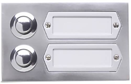 Grothe 55532 Klingeltaster mit Namensschild Aluminium (eloxiert)