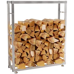 CLP Kaminholzständer Keri V2 25x100x125 cm   Farbe: edelstahl, Größe: 25x100x125 cm
