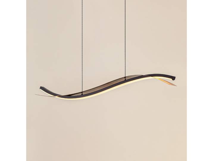 Suspension LED Alevia, noir/or, CCT - Lucande - Salle à manger - Design - Métal