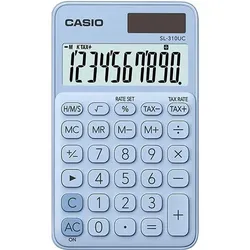 Casio SL-310UC-LB Taschenrechner Hellblau Display (Stellen): 10 solarbetrieben, batteriebetrieben (B