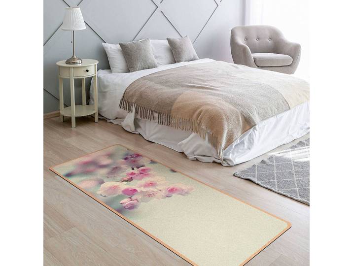 Läufer/Yogamatte Kirschblüten 183 x 61cm Pink