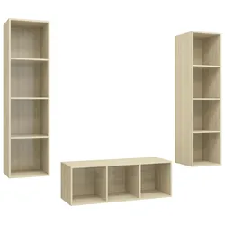 Helloshop26 - 3-teiliges Möbelset bestehend aus Kleiderschrank Sideboard und TV-Möbeln Wohn-/Schlaf-/Lounge-Bereich 02_0024611