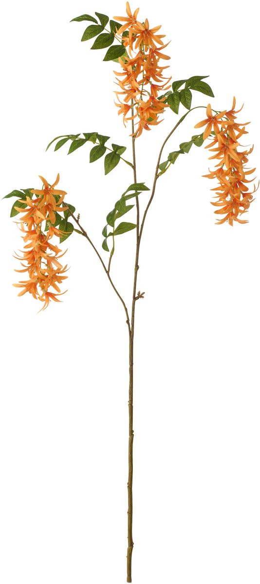 J-Line Tweedia textiel bloem oranje 2 stuks