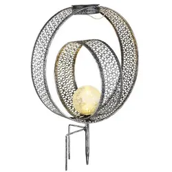 Globo 33644 Solarleuchte Metall Silberfarben, 1Xled Solarleuchte Metall Silberfarben Antik, Led