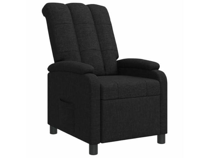 NLQMSU Sessel, neigbar, Schwarz, Polyestergewebe, Winkel 115°-160° Moderner Look, klare Linien, minimalistischer Stil, Metallrahmen, technisches Holz, Wohnzimmer oder Büro