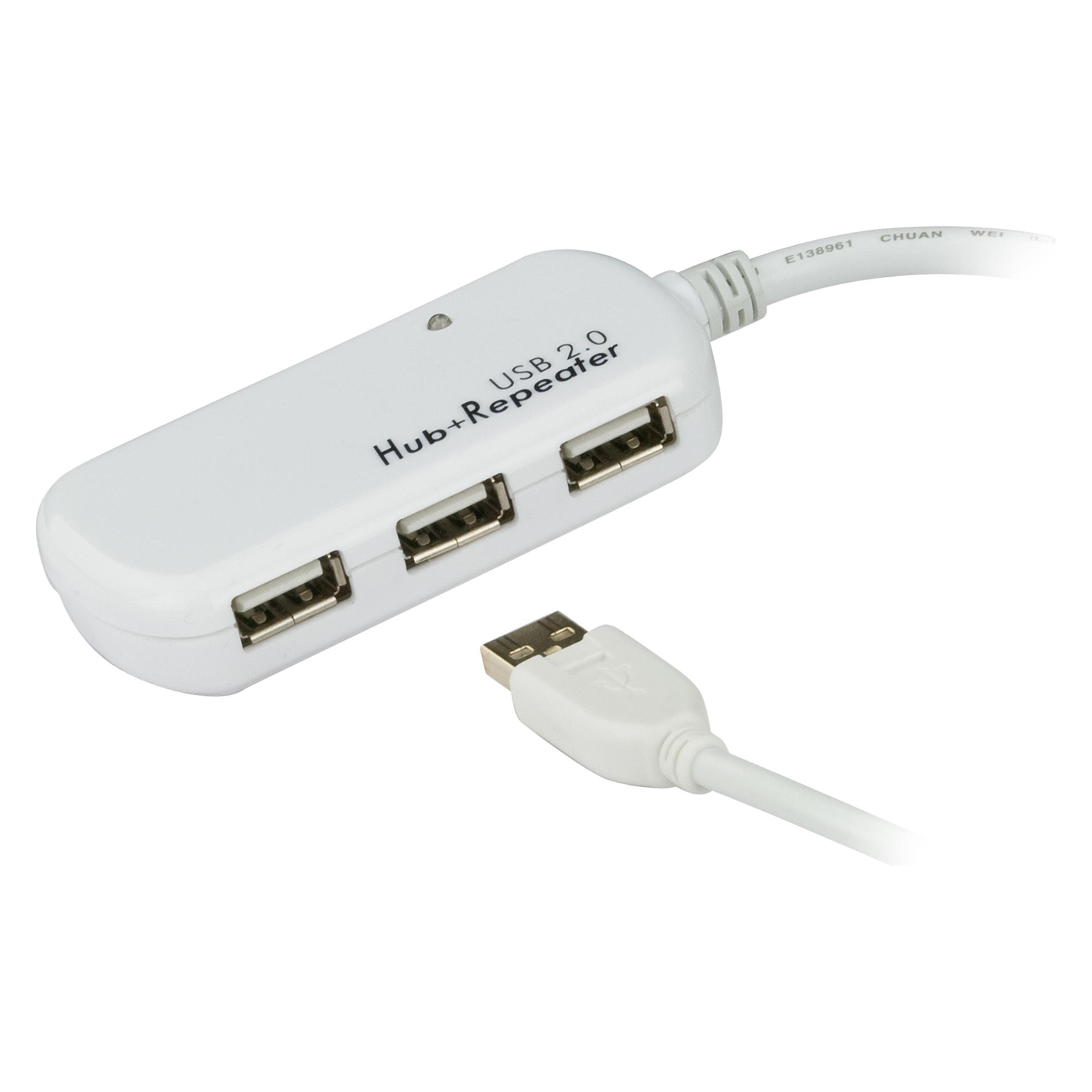 Aten USB 2.0 Extender mit 4-Port Hub (USB-A, 4 Ports) (UE2120H)