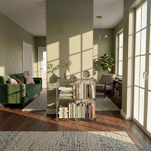 Relaxdays Modulair Steekrek Kubusset, 4 Kubussen, Zilver