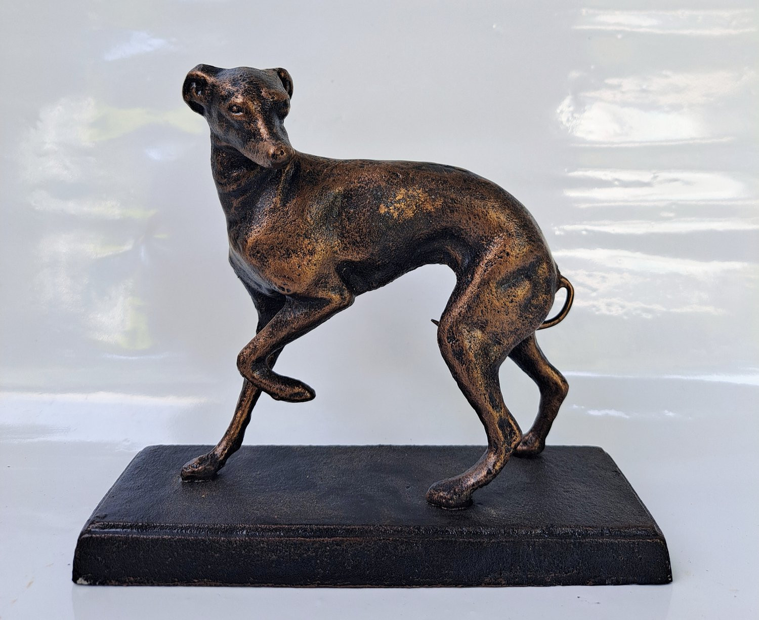 Gietijzeren Windhond NH33744 decoratief beeld voor op tafel