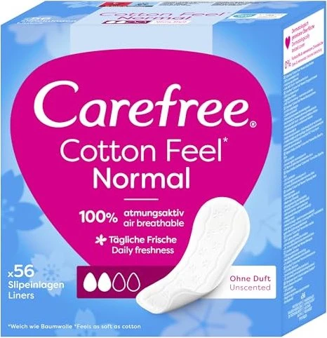 Carefree Cotton Feel Karton 56 Stk St Binden