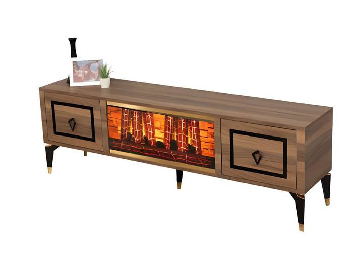 JVmoebel TV-Wand Elegantes TV-Lowboard aus pflegeleichter Melaminplatte mit Schubladen, (1-St), Made in Europe