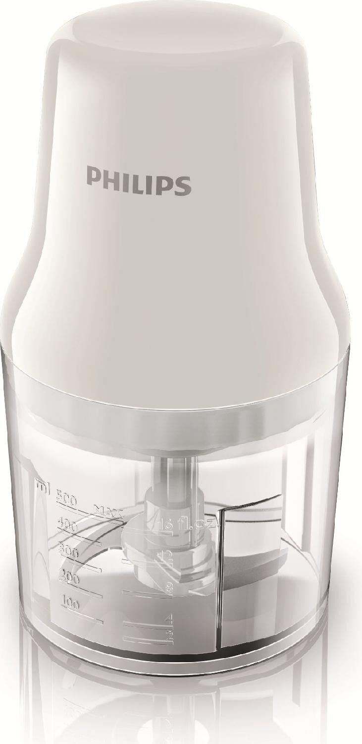 Philips Hr1393/00 Tritatutto Potenza 450 Watt Capacità 0.7 Litri 2 Lame Acciaio Inox Colore Bianco - Hr1393/00 Daily Collection