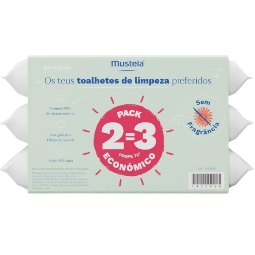 Mustela Toallitas Limpiadoras Sin Perfume