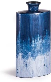 Porch & Petal Azul Oval Vase Small - Blue