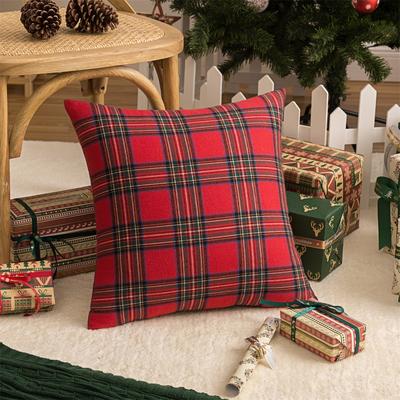 DynamicDeals Cozy Christmas Tartan Plaid Pillow Cover For Sofa And Bed Decor 1pcs Big Plaid