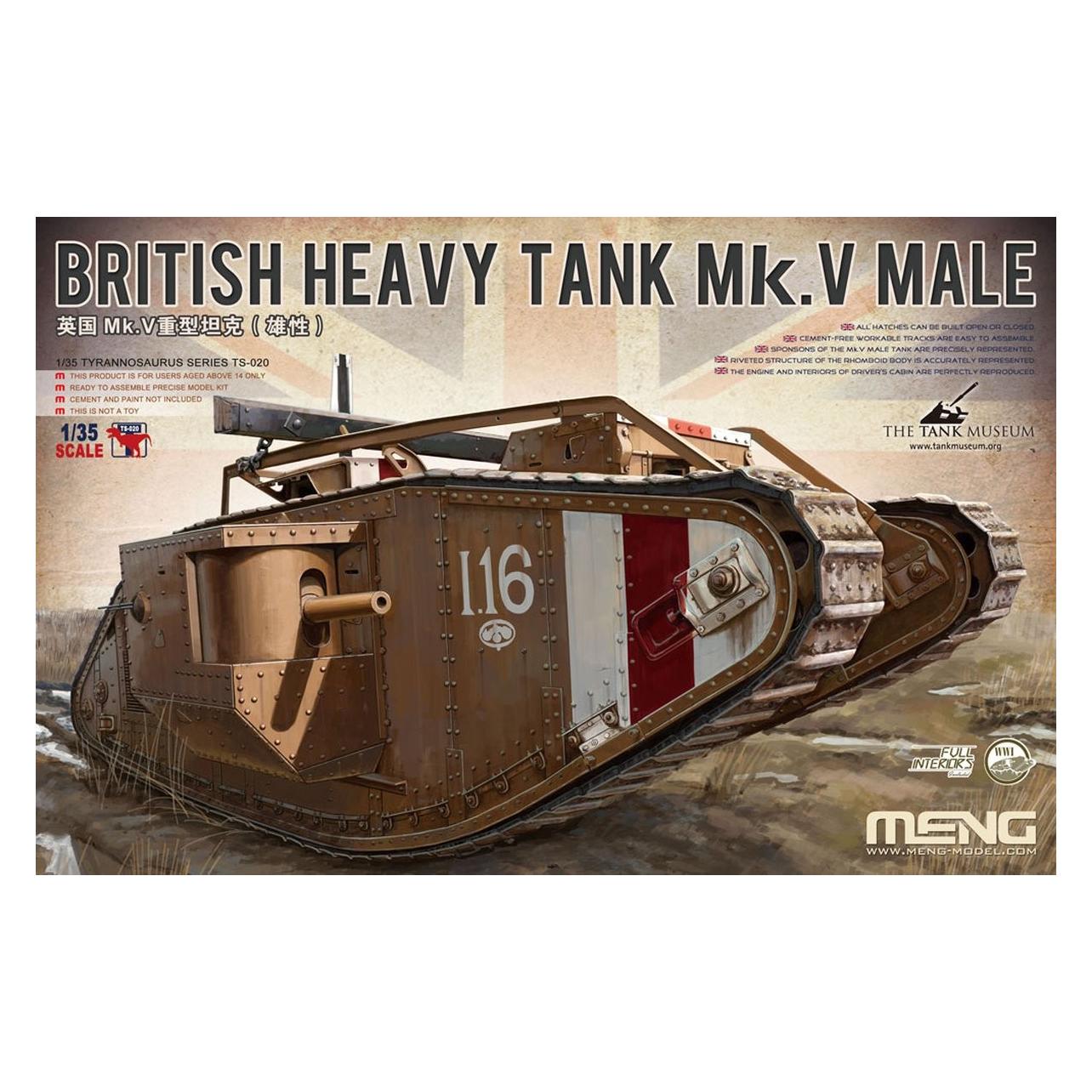 Meng-Model British Heavy Tank Mk. V Male (TS-020)