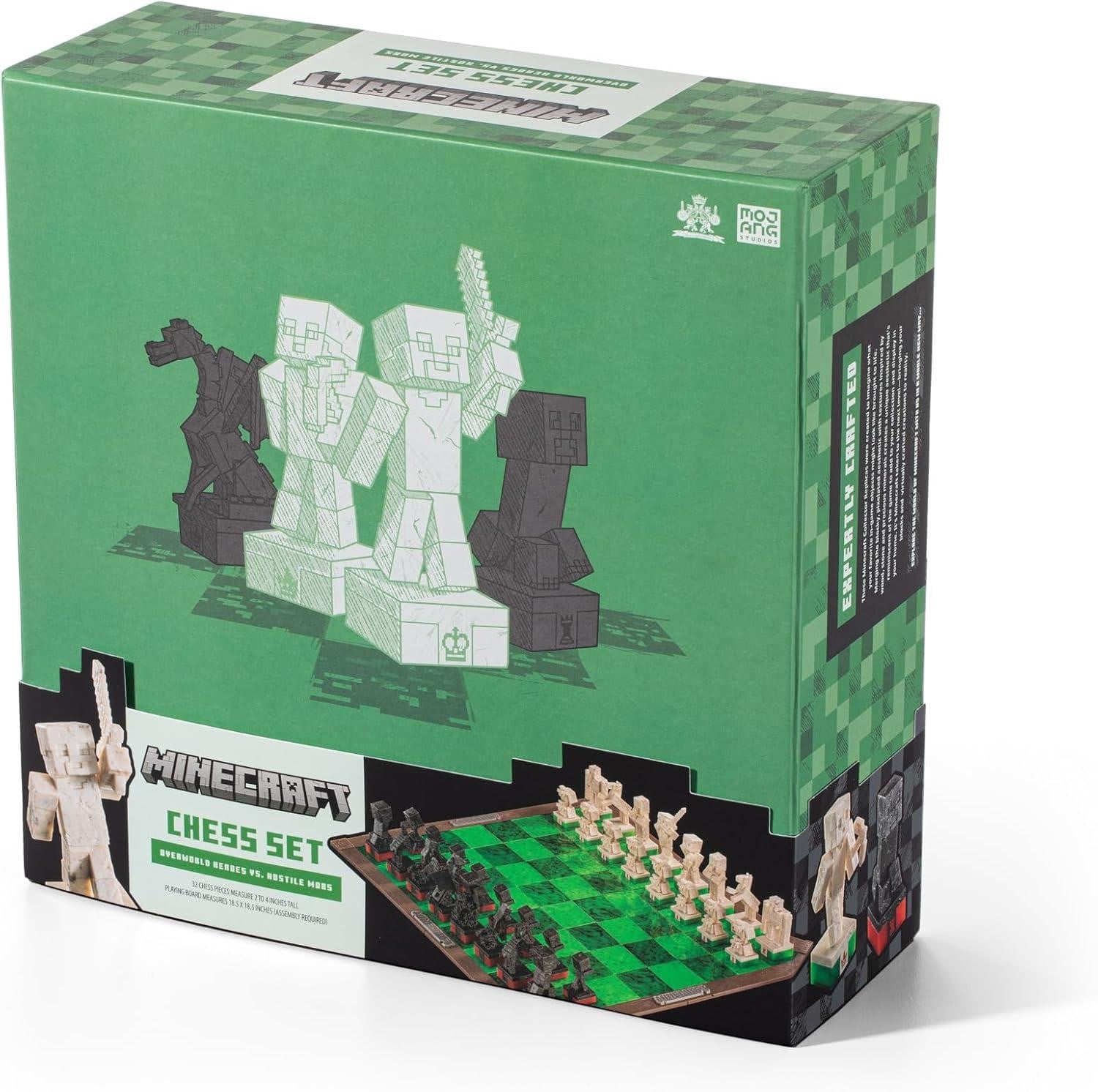 The Noble Collection Minecraft Schaakset Overworld Heroes vs. Hostile Mobs