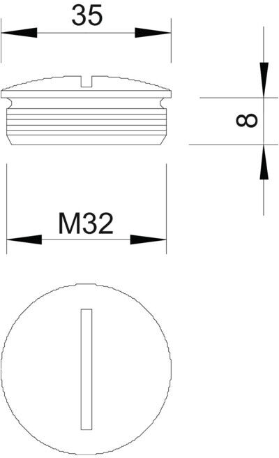 OBO Bettermann Vis de fermeture M32 nickelée 168 MS (2090562)