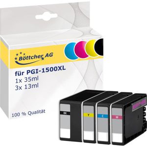 kompatibel für Canon PGI-1500XL, 9182B004, schwarz, cyan, magenta, gelb