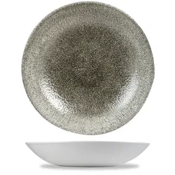 Churchill Super Vitrified Studio Prints Raku Raku Quartz Black Teller Tief Coup 24,8cm, 12 Stück Raku Quartz Schwarz Rund