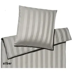 Elegante Bettwäsche Noblesse - 135x200 cm + 40x80 cm	silber