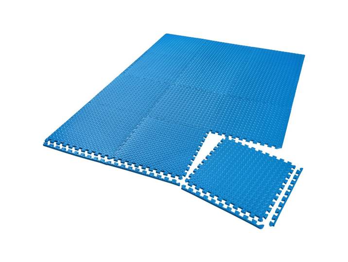 tectake Schutzmattenset, leichte Reinigung und flexibel erweiterbar, blau, Blau, Kunststoff, 124x307 cm, Teppiche und Böden, Bodenbeläge, Bodenzubehör, Bodenschutzmatten