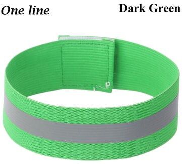 Multisell Products Hub Elasticated Reflective Band Wristband For Hand, Ankle, Leg, Night Safety Alert, Cycling And Sports Warning Strap dark Green