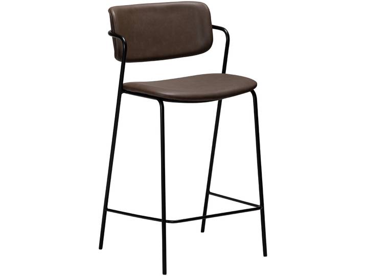 DAN-FORM Barhocker 2er-Set Zed braun/schwarz Kunstleder H 96 cm - Barhocker 2er-Set
