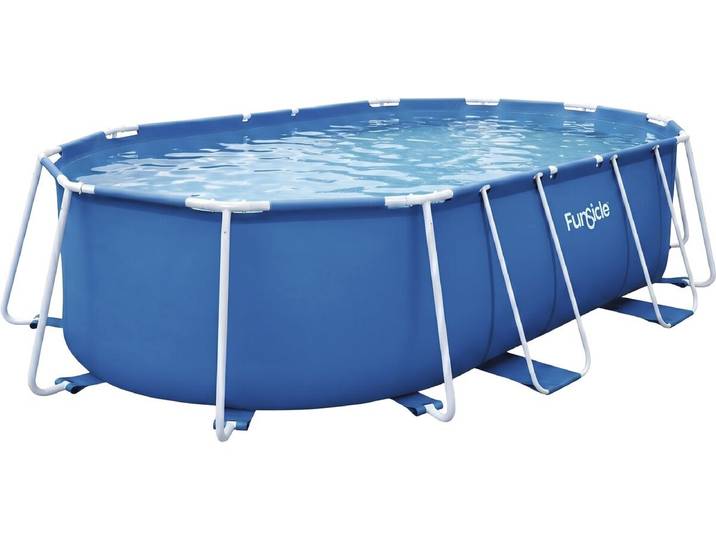 Piscine tubulaire ovale Tina - 4,88 x 3,05 x 1,07 m - Bleu