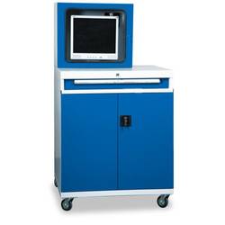 KLW Karl Lutz PC-Schrank Lichtgrau, Enzian-Blau (B x H x T) 83 x 1.64 x 70 cm 07/PC-2-TFT 1 St.