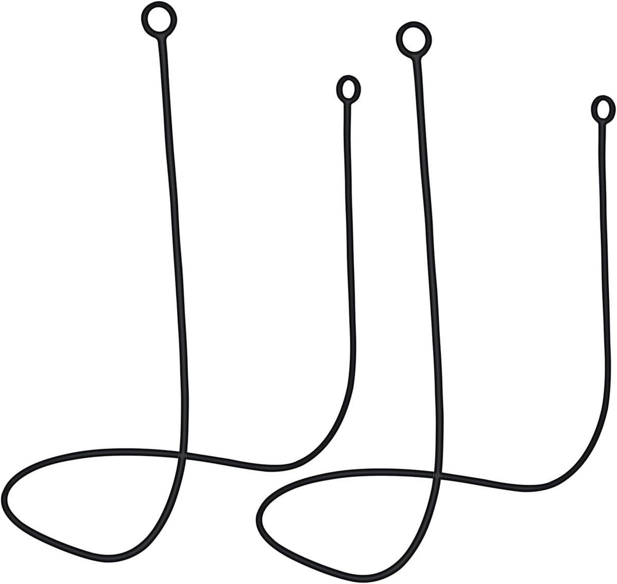 2 stuks flexibele siliconen anti-verlies riemen trekbestendig voor alle draadloze Bluetooth-hoofdtelefoons